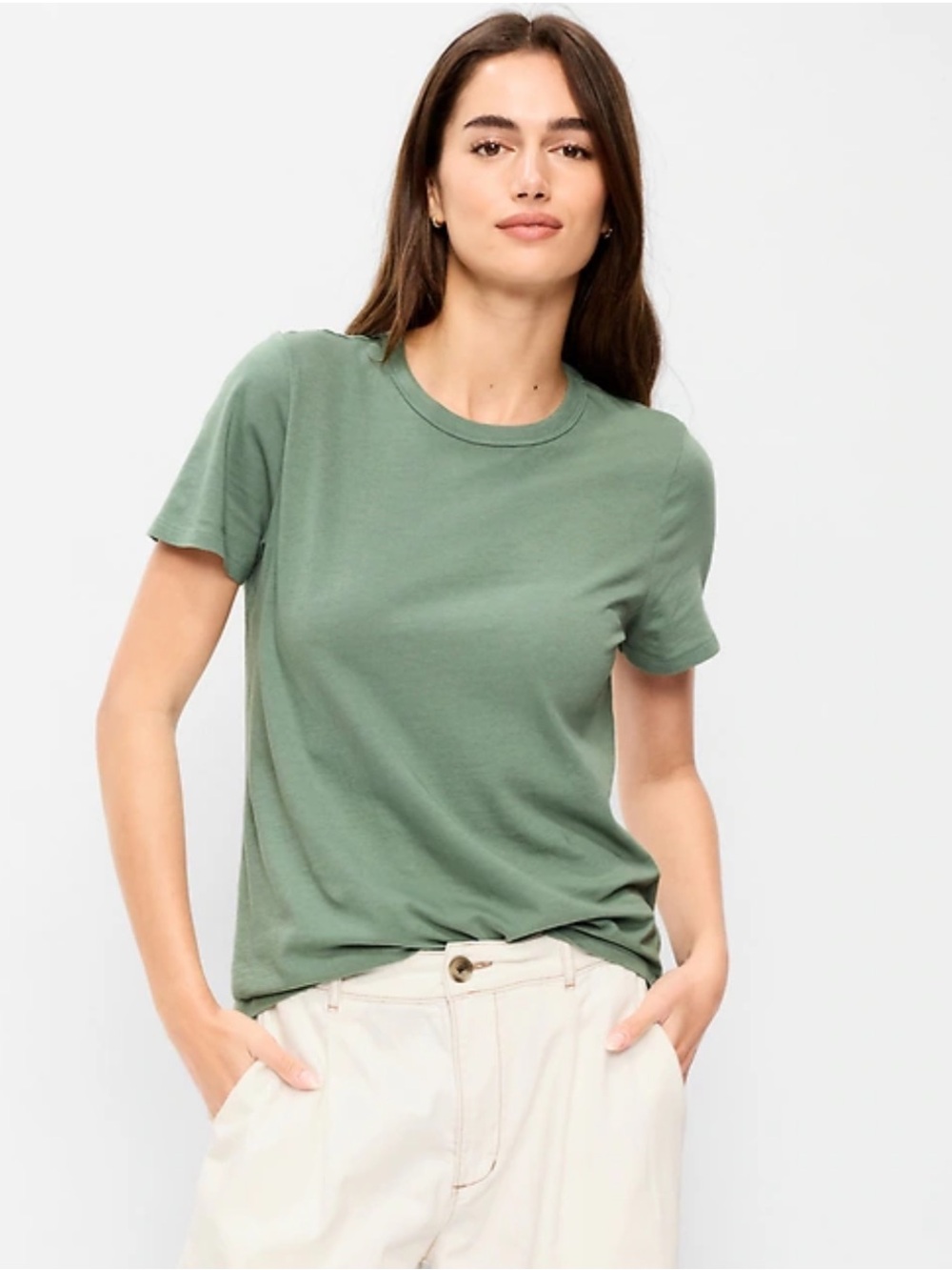 Old Navy Short-Sleeve Crew Tee in Green size medium